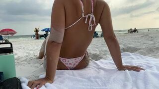 Mstriggahappy Teasing Tits In The Beach Wearing Bikini Video