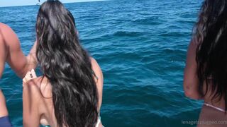 Emily Rinaudo Fishing While Naked With Friends In Boat Video