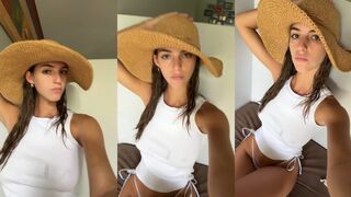 Emily Feld Exposing Hard Nipples Through Skinny Video