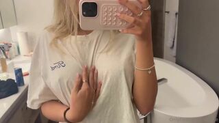 Breckie Hill Teases Hard Nipples In White T Shirt Onlyfans Video