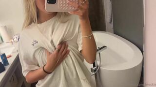 Breckie Hill Teases Hard Nipples In White T Shirt Onlyfans Video