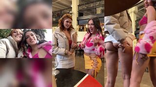 Katie Davis With Elly Clutch Flashing Tits And Ass In Restaurant Fansly Video