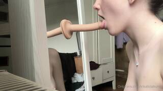 Irisaliciabunny Throating Dildo On Mirror Onlyfans Video