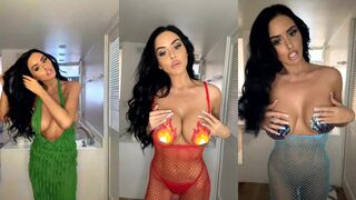 Abigail Ratchford Seethrough Try on Haul While Exposing Pussy Video