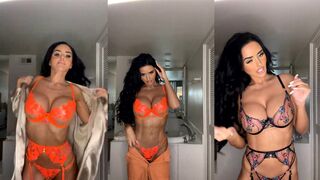 Abigail Ratchford Sexy Lingerie Try on Haul Live Stream