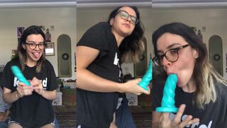 Trihunna Throating Her Favourite Dildo Porn Video