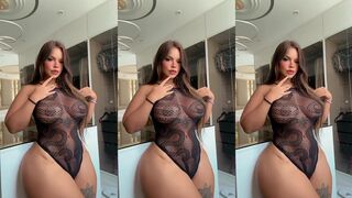 Graciebon1 Sexy PAWG in Seethrough Body Suit Leaked Tape