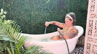 Danielle Colby Thicc Babe Nude Tease in Bathtub Onlyfans Video