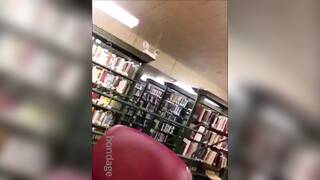 Bettie Bondage Fingering Nasty Pussy in the Library Video