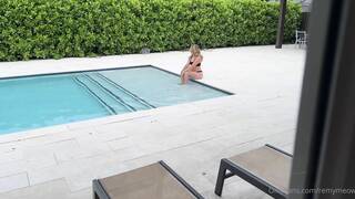 Remy Lacroix Blows Hard Cock by the Pool and Fucked Onlyfans Leak