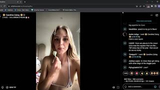 Caroline Zalog Halloween Livestream Try on Video Leaked