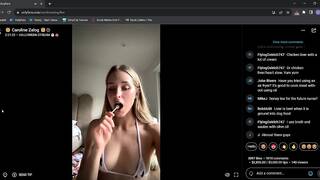 Caroline Zalog Halloween Livestream Try on Video Leaked