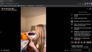 Caroline Zalog Halloween Livestream Try on Video Leaked