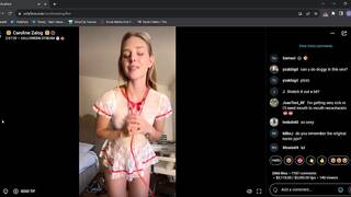 Caroline Zalog Halloween Livestream Try on Video Leaked