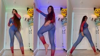 PolyPrincessRiRi Spider Girl Cosplay Strip Tease Onlyfans Video