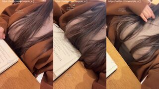 Xxapple_e Takes Out Juicy Tits in the Library Onlyfans Video