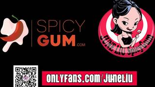 June Liu 刘玥 / SpicyGum - Happy Halloween - Sex Ritual until I got my Asian cunt creampie