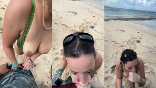 Woesenpai69 Blowing BBC at the Beach Porn Video