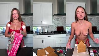 Skylarmaexo Topless and Making Cakes Leaked Live Stream Video