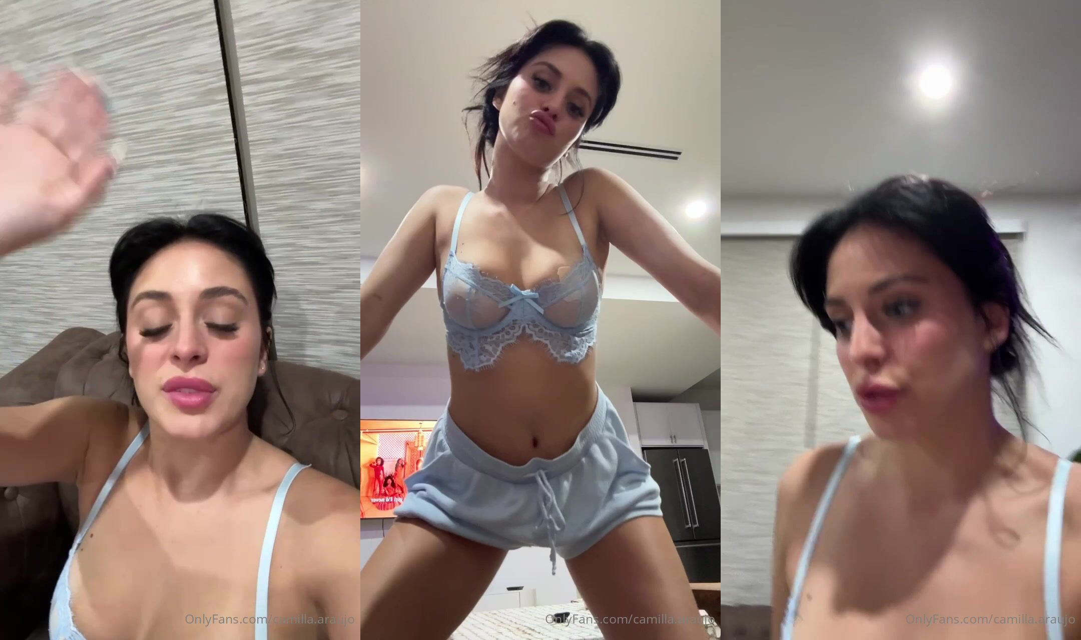 Camilla Araujo teasing while stripping naked Onlyfans leak video