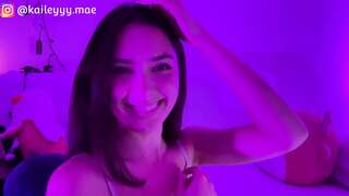 Kailey Mae Nude Tease in Night Dress Fansly Live Stream Video