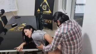 DESI Extremely Hot Secratary Hard anal Fucking herself with her Boss in Office