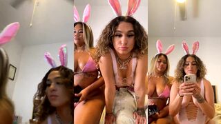 Karmaexotica With Cubanbootyqueen Thicc Babes Teasing on Live Stream Video