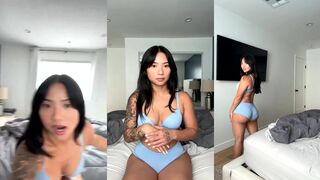 Cattiiieeen Big Booty and Shows off in Tight Underwear Video