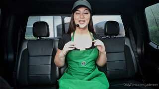 Jadeteen Starbucks Working Dildo Fuckin the Car Onlyfans Video