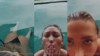 Stefbabyg Blows Dick in the Pool Onlyfans Video