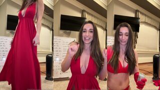 Christina Khalil Try On Haul And Playing Nipples With Ice Onlyfans Livestream Video