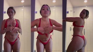 Ximena Saenz Teasing Big Booty Wearing Bikini Video