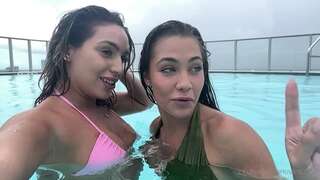 Celina Smith Playing Big Tits in the Pool Onlyfans Porn Leak