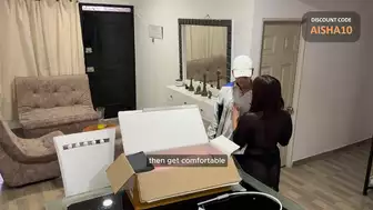 Aisha & Juan Super Horny latina Makes delivery Guy try a Monica Moments Doll and then her Booty