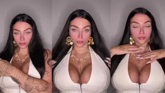 Stef Gordinha OnlyFans Leaked: Busty Tattooed Model in White Dress