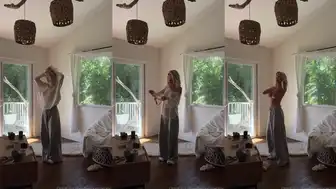 "Freyaannerayy Seductive Striptease in Sunlit Room"