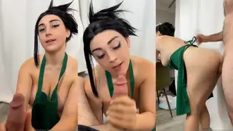 Hot Asian OnlyFans Model buttercupcosplays Teasing with Green Lingerie