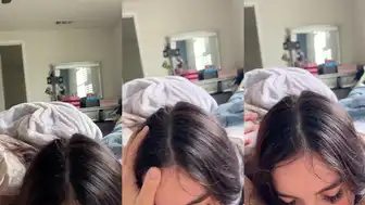 Blonde Beauty in Bedroom Blowjob Action