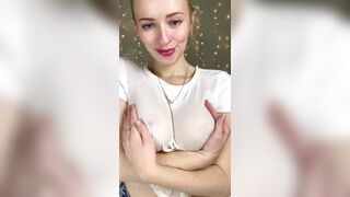 Chloe Cream Nude See Through Wet Shirt Teasing Video Leaked