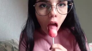 Jessy ASMR Lollipop Licking Leak