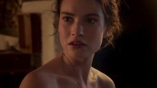 Sexy Lily James naked – The Exception (2016)