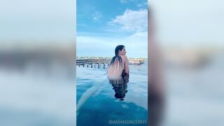 Amanda Cerny Naked Swimming Pool Onlyfans Video Tape Leaked