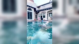 Amanda Cerny Naked Swimming Pool Onlyfans Video Tape Leaked