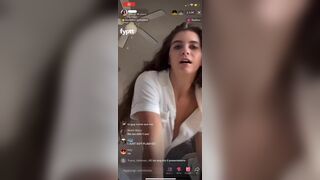 Mckinley Bethel Nipple Slip on Instagram Live