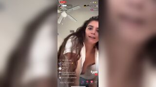 Mckinley Bethel Nipple Slip on Instagram Live