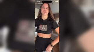 Mckinley Bethel Nipple Slip on Instagram Live doing Exericises