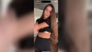 Mckinley Bethel Nipple Slip on Instagram Live doing Exericises