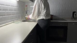 Gorgeous  Chubby Wife With Big Boobs Getting Kitchen Fuck HD