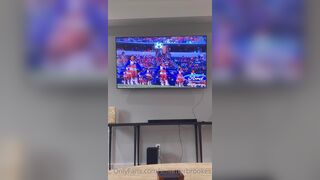 SummerBrookes Cheering to Her Favorite team while having Sextape 4k