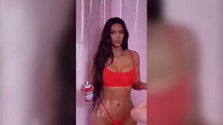 Kim Kardashian Lingerie Skims Photoshoot BTS Leak